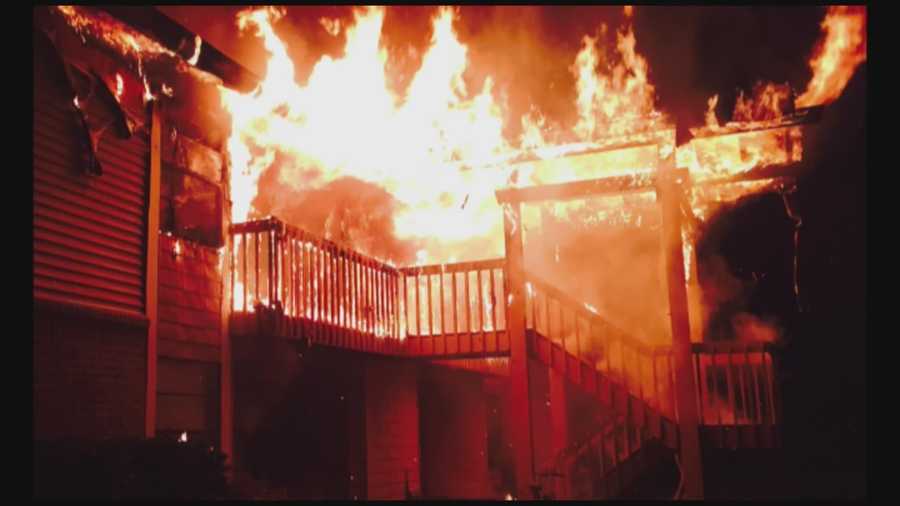 A Fourth of July cookout is blamed for a large apartment fire in Sanford early Sunday morning.