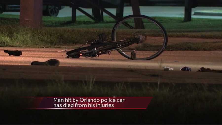 Robert Welsh was riding his bike on South Kirkman Road early Saturday morning when he was hit by the cruiser driven by Officer Ricardo Duenas. Police say the officer was responding to a call and claims his lights and siren were on. Meredith McDonough (@WESHMeredith) has the story.