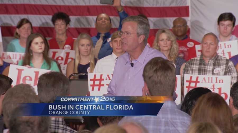 The man who is taking the lead in Florida polls in the GOP presidential race is touring Central Florida.