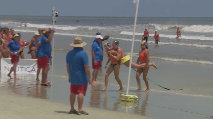 Lifeguards raced into the water along the Volusia County shore line during the 2015 Nautica USLA National Lifeguard Championships held in Daytona Beach. Claire Metz (@clairemetzwesh) has the story.