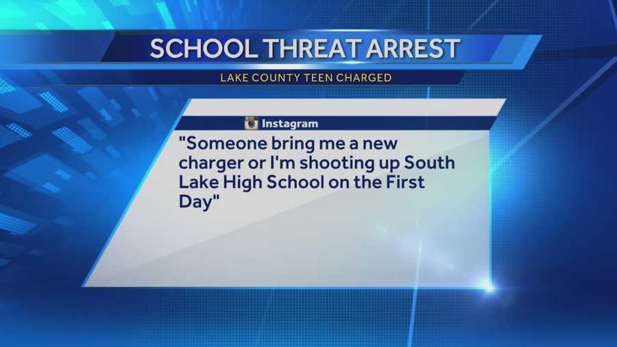 A 14-year-old in Lake County is facing felony charges for posting a threat to shoot students at two different high schools.