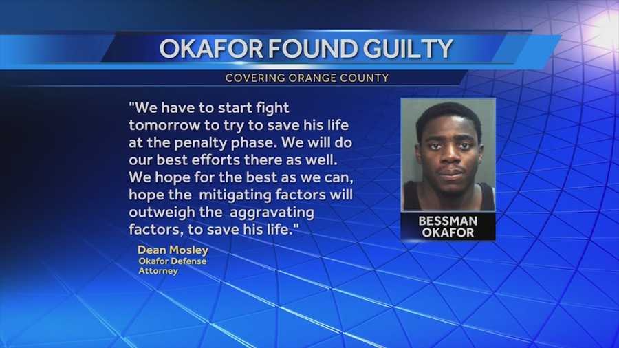 After about eight hours of deliberations, a jury returned guilty verdicts in the Bessman Okafor murder trial. Gail Paschall-Brown (@gpbwesh) has the story.