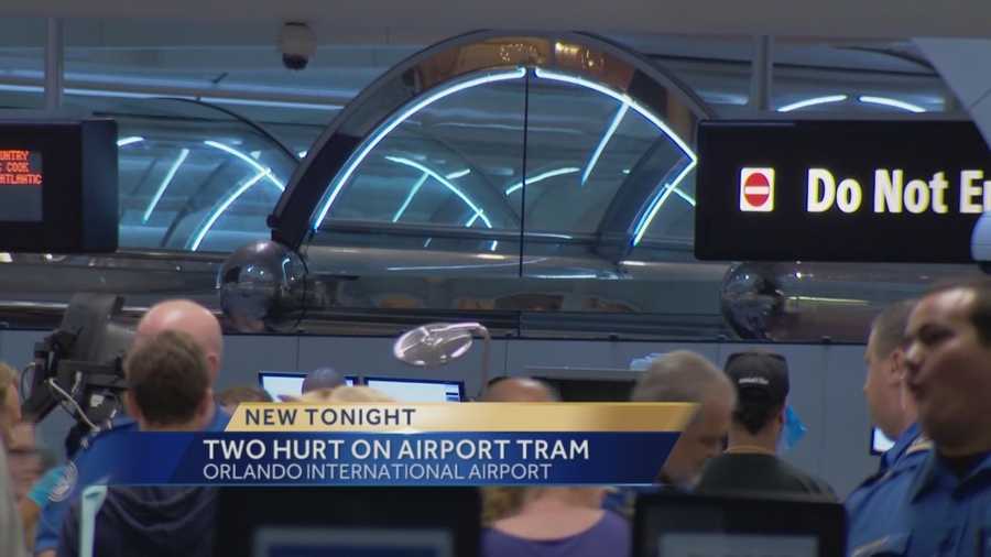A mishap involving a tram at Orlando International Airport sends two people to the hospital. Chris Hush (@ChrisHushWESH) has the story.