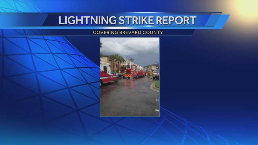 Two different lightning strikes kept Brevard County Fire Rescue crews busy Monday.