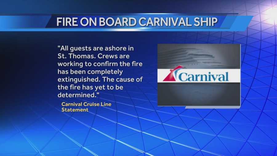 Crews responded to a fire aboard the Carnival Liberty docked in St. Thomas Monday, according to officials with Carnival Liberty.