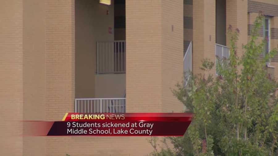 Nine students from Gray Middle School are being treated for respiratory issues and naseua. It may have been due to a strong smell of pesticides.