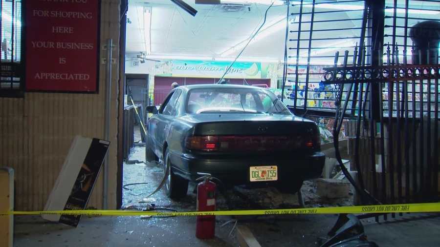 An Orange County store was left a mess after a vehicle crashed right through it. Police said it was no accident. Adrian Whitsett has the story.