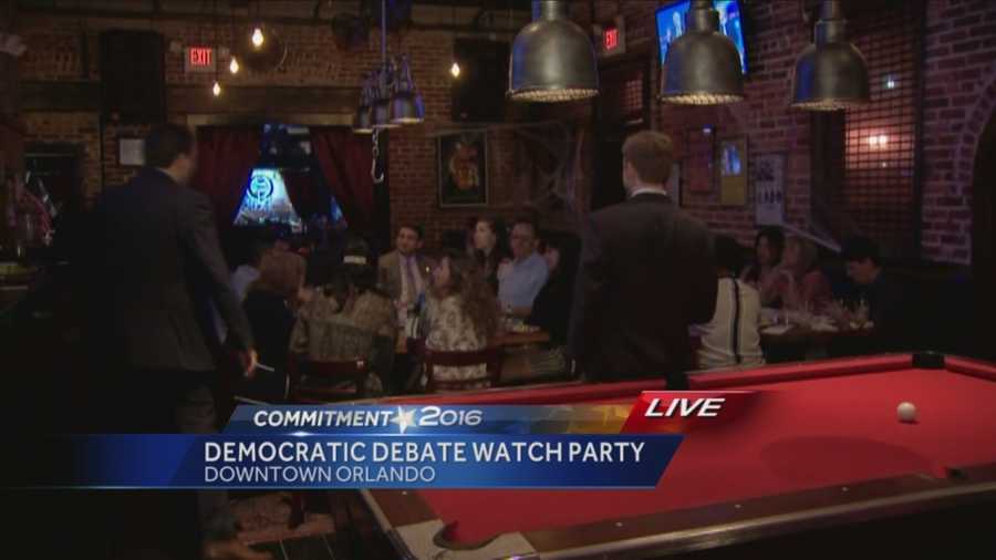 The first Democratic Presidential Debate was Tuesday night, and locals gathered at the Tiger Bay Club in Downtown Orlando where a watch party was held. Chris Hush (@ChrisHushWESH) has the story.