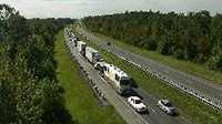 A Florida Department of Transportation camera shows traffic stopped after a deadly crash.