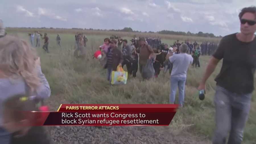 In the aftermath of Friday's terrorist attacks in Paris, several U.S. governors are threatening to block efforts to allow Syrian refugees into their states. But as WESH 2's Chris Hush (@ChrisHushWESH) explains, the process to do that -- isn't that easy.