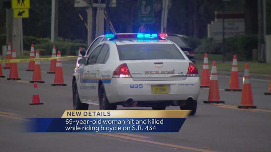 A 69-year-old woman riding a bike was killed in a crash on S.R. 434 near Sand Lake Road in Altamonte Springs, according to Seminole County fire officials. Matt Lupoli has the latest update.