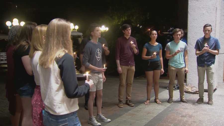 A vigil was held at University of Central Florida to remember the victims of violent attacks around the world. WESH 2's Chris Hush (@ChrisHushWESH) explains how locals paid tribute to those killed.