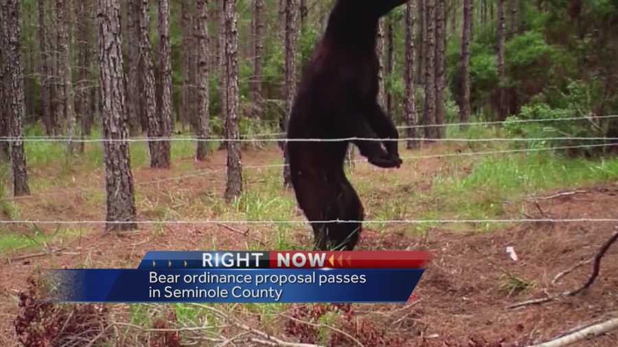 Seminole County voted on Tuesday to be the first county in the state to regulate how people live around bears. Dave McDaniel (@WESHMcDaniel) explains.