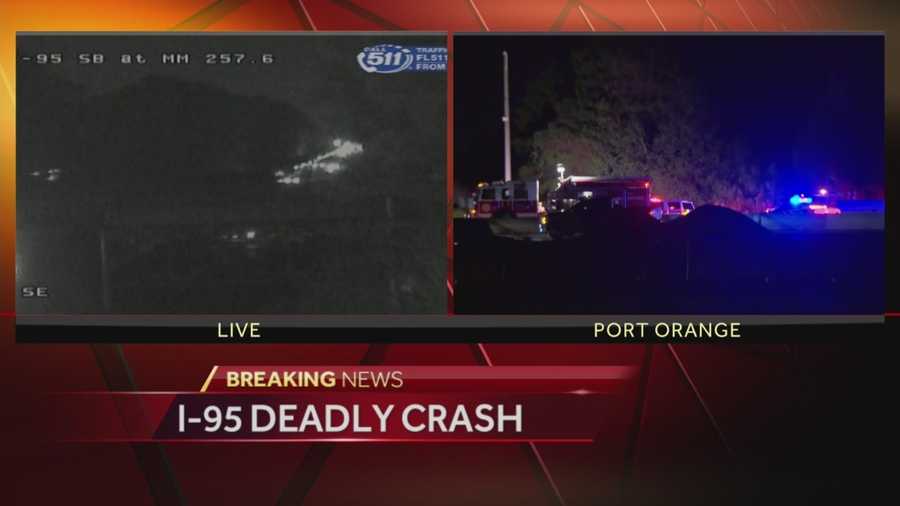 Part of I-95 northbound in Volusia County is shut down after a deadly crash. Traffic was at a standstill for hours on Wednesday. Adrian Whitsett (@AdrianWhitsett) has the latest update.