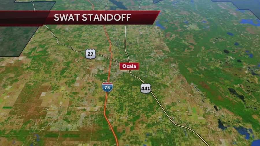 Deputies responded to a SWAT standoff on Monday at a home in Ocala. The sheriff's office said a man barricaded himself inside a house on SW 80th Street.