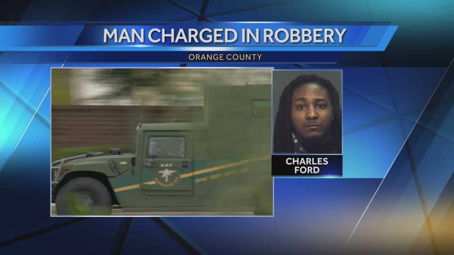 A man has been arrested in connection with a violent robbery at an Orange County apartment complex. Charles Ford is charged after a 22-year-old man was beaten and robbed Tuesday night at Lake Sherwood Apartments on Apopka Vineland Road and Balboa Drive.
