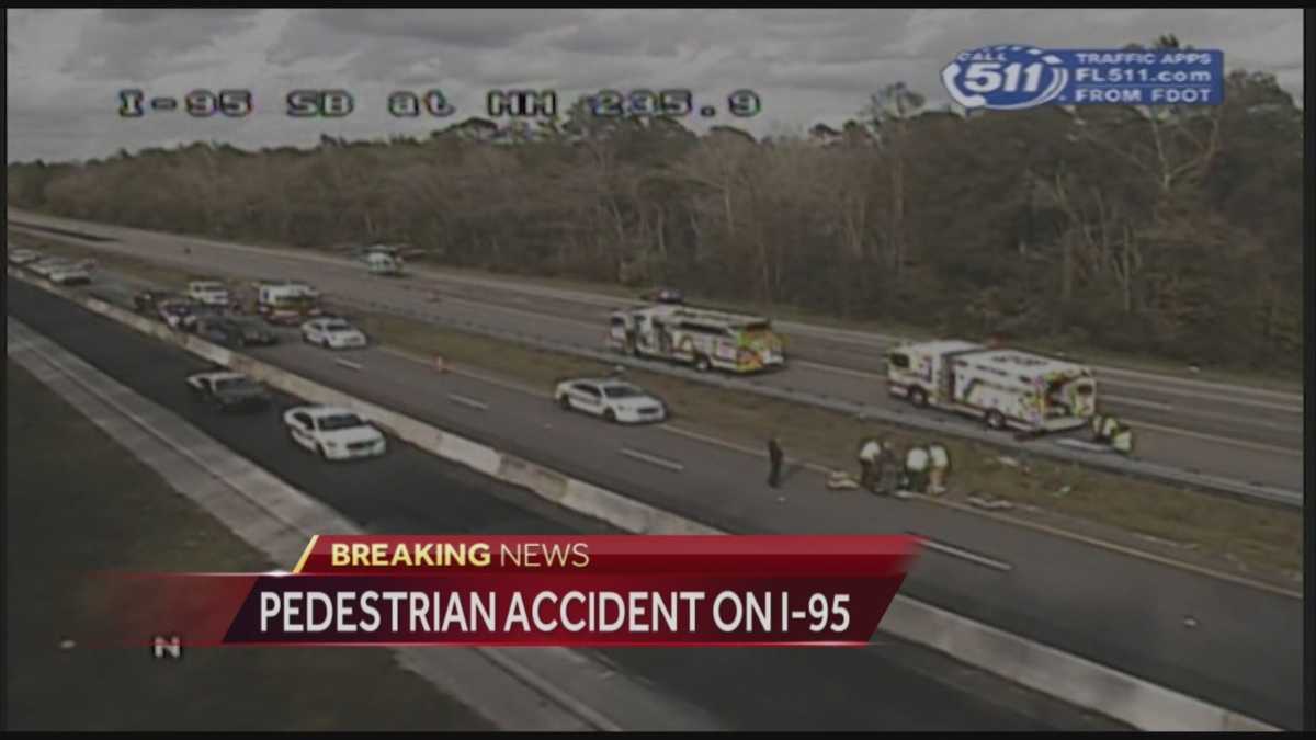 Pedestrian hit by car on southbound I-95 in Volusia County