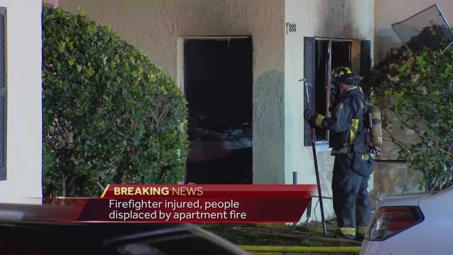 At least 10 adults and one child were displaced in an apartment fire in Orlando. It happened at the Pacifico Apartments on Shenandoah Way. One firefighter was injured, but is expected to make a full recovery. Chris Hush (@ChrisHushWESH) has the latest update.
