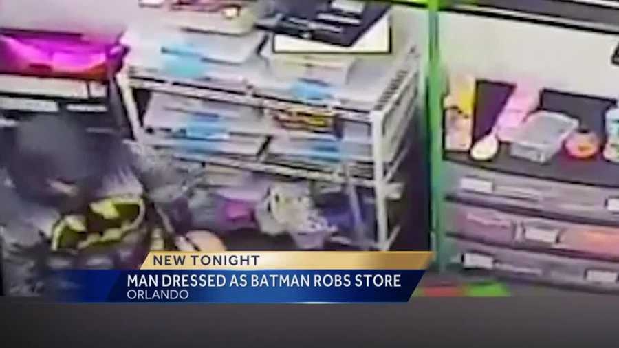 Orange County authorities are searching for a man they say dressed up as Batman and robbed two dollar stores Tuesday night. Summer Knowles has the latest update.