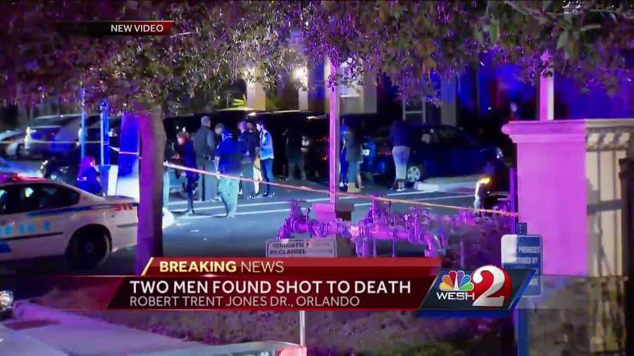 Orlando police say two men were found shot to death inside in the MetroWest area.
