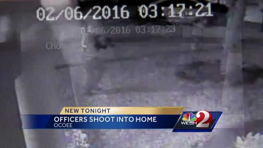 Ocoee police shot into a house in the middle of the night, but the man who lives there said they showed up to the wrong home. Surveillance video obtained by WESH 2 News shows officers rushing to the home. Chris Hush (@ChrisHushWESH) has the story.