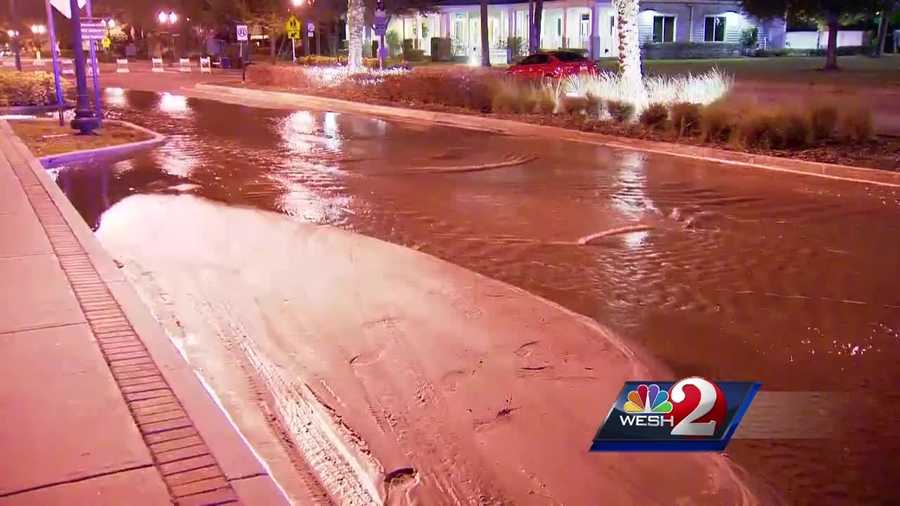 A precautionary boil water notice has been issued as crews are work to fix a water main break that had water gushing onto Kennedy Boulevard in Eatonville Wednesday morning.