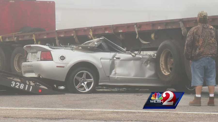 A dramatic rescue unfolded Wednesday morning in Orange County. A man drove his car under a semi and miraculously survived.