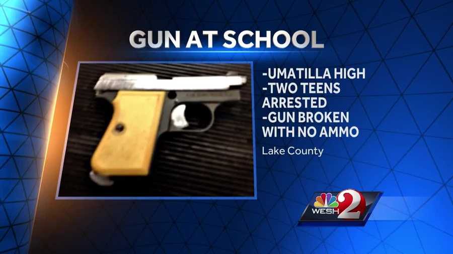 A gun was found at a Lake County high school and two teens are facing charges. Angela Taylor reports.