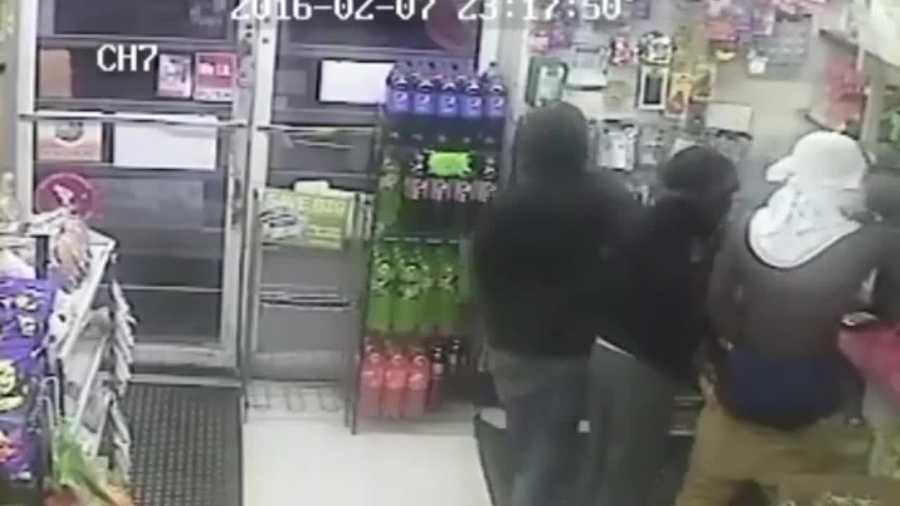 The Orange County Sheriff's Office is searching for a group of men who robbed "A Neighborhood Food Mart in Taft earlier this month.