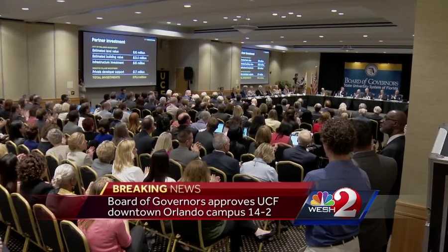 The board that governs Florida's public universities has approved plans by the University of Central Florida to open a campus in downtown Orlando.