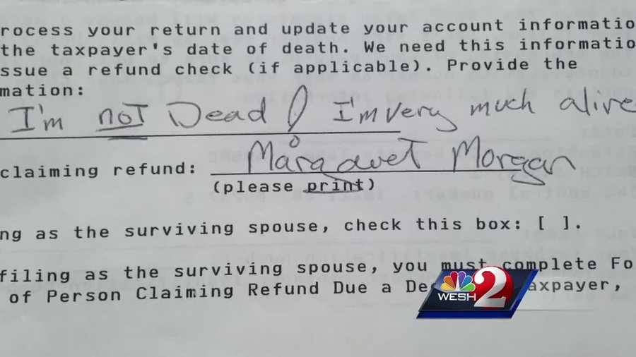 Despite being very much alive an Orlando woman is trying to prove to the government that she's not dead. WESH 2 News Reporter Matt Grant has the story.