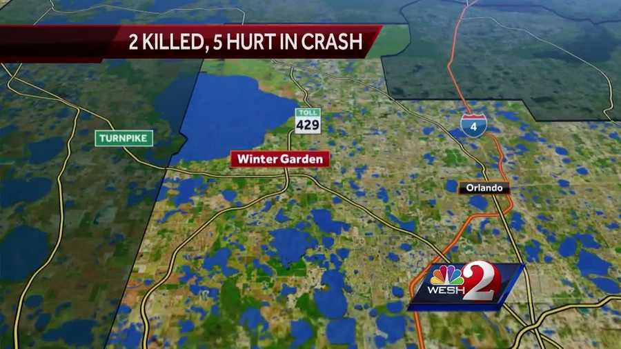Two people are dead and five injured after a crash in Winter Garden on Friday night.