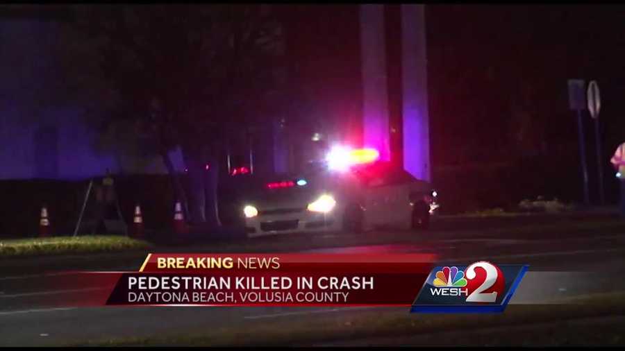 A pedestrian has died after being struck by a car in Daytona Beach Sunday night, authorities said.