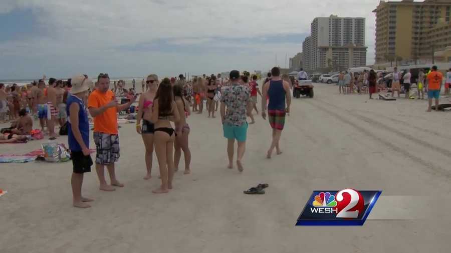 Thousands of college students are at "the world's most famous beach" right now -- for a spring break party. However, are WESH 2's Claire Metz reports, it's a party the city is not promoting.