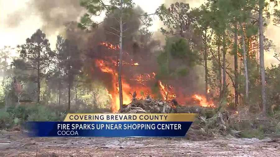 Gigantic flames swept toward a Brevard County shopping center as a lone man in a tractor-hoe battled desperately to stop the wall of fire. WESH 2's Dan Billow (@DanBillowWESH) was in the thick of it, even as the fire began in Cocoa.