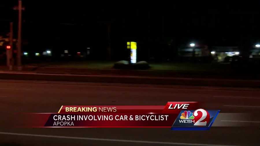 A bicyclist was hit by a vehicle on S.R. 436 near Apopka around 7 p.m. Summer Knowles (@WESH2SummerK) has the latest update.