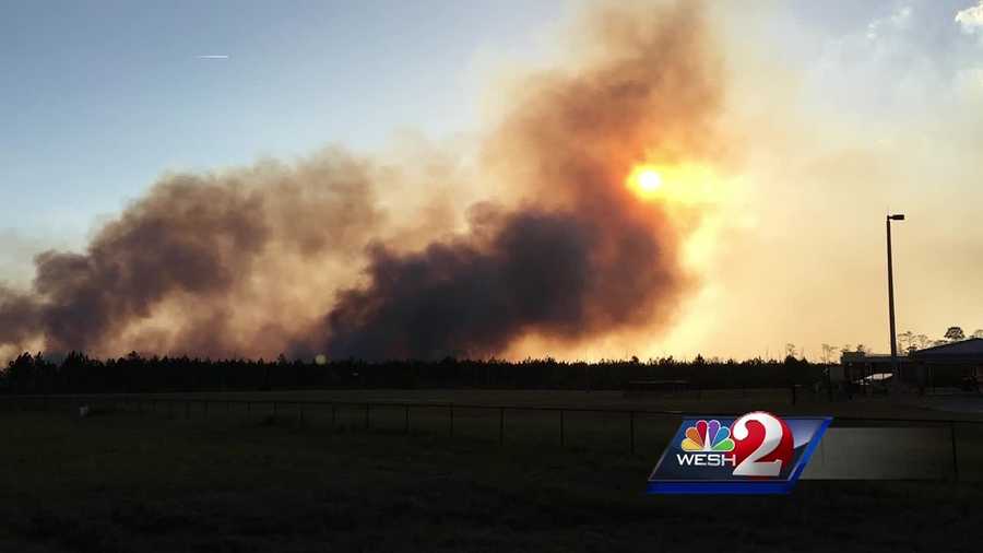 Several brush fires broke out over the weekend. One fire forced an Orange County family to evacuate. Another fire burned 110 acres in Daytona Beach. As Claire Metz reports, a brush fire is still burning near a local school.