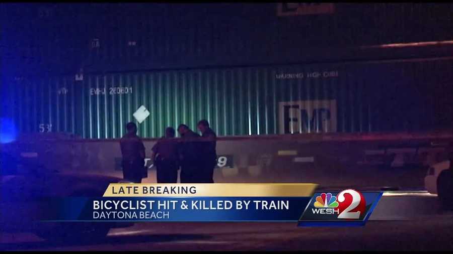 Daytona Beach police are looking into why a bicyclist ignored crossing arms before being hit and killed by a train. Stewart Moore reports.
