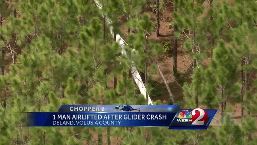 Investigators are trying to figure out what caused a power glider to crash in DeLand.