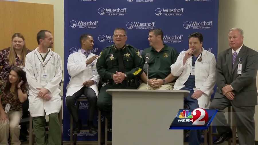 Choked with emotion, and grateful for a second chance, a local deputy wounded in the line of duty got a chance to thank the people who saved his life. Greg Fox (@GregFoxWESH) has the story.