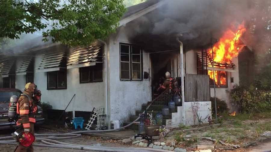 Ten people have been left homeless after a Daytona Beach home when up in flames Thursday morning.