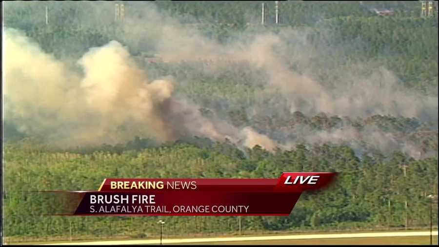 A brush fire was reported on S. Alafaya Trail in Orange County, according to Orange County Fire Rescue. It happened Thursday afternoon. Jim Payne reports.