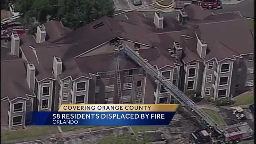 More than 50 residents have been displaced following a fire at an apartment complex in Orlando.
