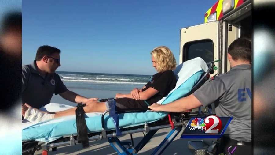 A teenager, attacked by a shark off New Smyrna Beach says he was actually bitten twice. WESH 2's Amanda Ober has the story.