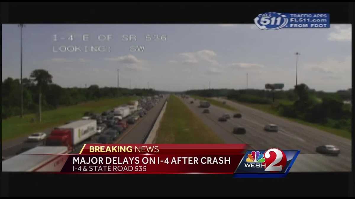 Crash on eastbound I4 at SR 535 causes backups to Osceola Parkway