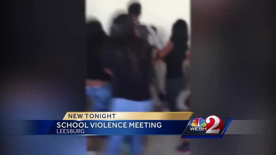Two local counties are trying to deal with violent outbreaks in schools. An emergency meeting of community leaders was held in Leesburg Thursday night to try to solve the issues at hand. Matt Lupoli reports.