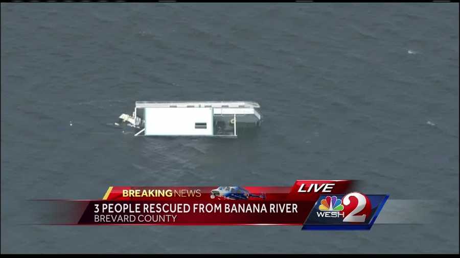 Brevard County Fire Rescue crews responded Monday afternoon to a report of an overturned watercraft in the Banana River, officials said.