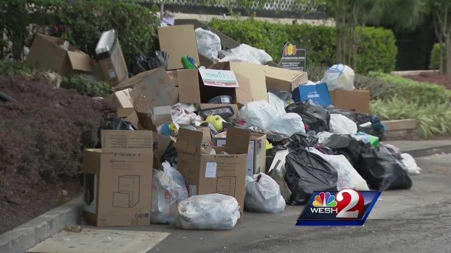 Garbage had apparently been piling up for weeks at Avalon Condominiums and residents want something done about it. Trash is overflowing the dumpster and stacked up along the neighborhood streets. Chris Hush reports.