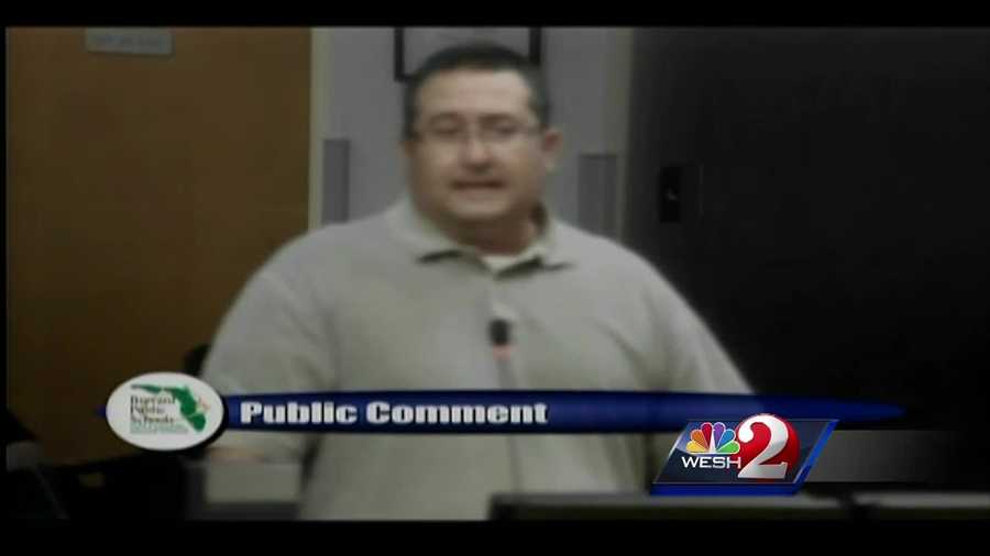 A Brevard County man arrested at a school board meeting last night says he was trying to force deputies to remove him from the meeting.