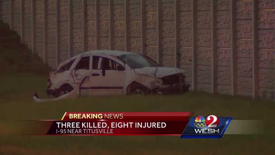 Three people are dead and eight are injured in an accident that stalled traffic on I-95 in Brevard County. Summer Knowles has the latest update.